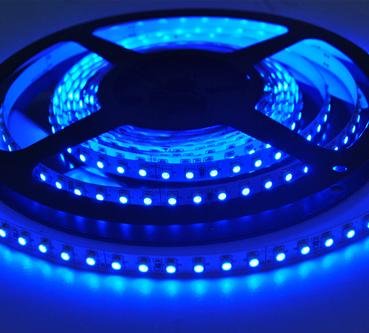 Гибкая плоская светодиодная лента 300LED/5m (Синяя)