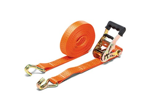 Стяжной ремень крепления груза 25 мм с крюками (3 тонны, 3,5+0,5 метра, оранжевый)