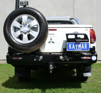 Бампер Kaymar c калиткой и креплением под канистру для Mitsubishi L-200 IV (с 2006 по 2015 г.в.) [KITTRML-L-JCS]