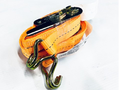 Стяжной ремень крепления груза Строп-Про 25 мм с крюками (1,2 тонны, 6 метров, оранжевый)