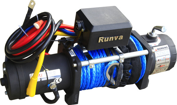Лебёдка электрическая Runva 9500 lbs (синтетический трос, серия спорт)