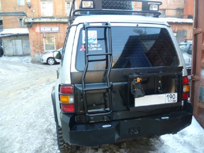 Силовой задний бампер, Pajero II / Montero II