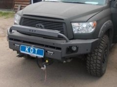 Силовой передний бампер KDT для Toyota Tundra (3 поколения, с местами под штатные противотуманные фонари)