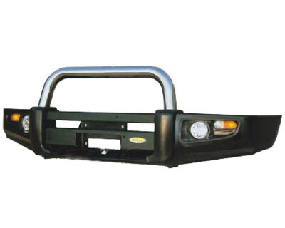 Бампер POWERFUL передний, стальной Toyota FJ120 2003-2006 (дуги хром)