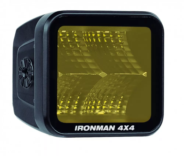 Фара дальнего света IronMan (светодиодная - рассеивающий жёлтый луч, 40 Вт, 4800 люмен, 81 мм X 75 мм)