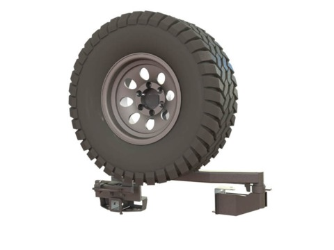 Калитка STC в задний штатный бампер с квадратом под фаркоп для Toyota Land Cruiser 100
