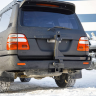 Калитка STC в задний штатный бампер с квадратом под фаркоп для Toyota Land Cruiser 100