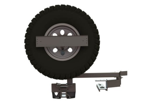 Калитка STC в задний штатный бампер с квадратом под фаркоп для Toyota Land Cruiser Prado 150
