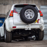 Калитка STC в задний штатный бампер с квадратом под фаркоп для Toyota Land Cruiser Prado 150