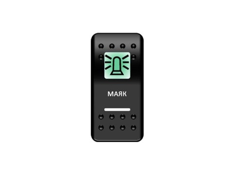 Переключатель Pro-Knopka Зеленый/Белый, "Маяк"