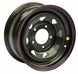 Диск стальной OFF-ROAD Wheels для УАЗ 5х139,7 7хR15 d110 ET+25 (треуг. мелкий), черный