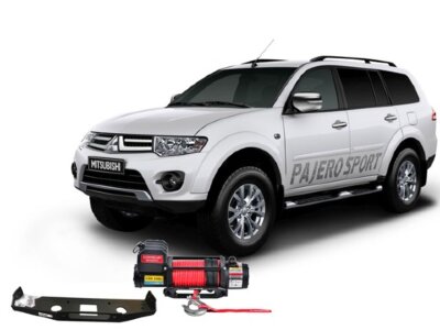 Mitsubishi Pajero Sport 2 (2008-2016) Комплект с лебедкой Comeup GIO100s (Синтетический трос)