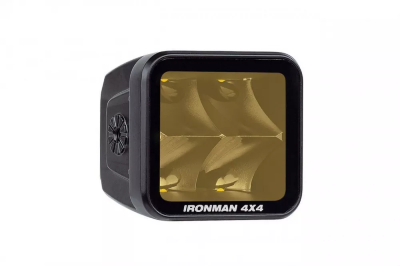 Фара дальнего света IronMan (светодиодная - узкий жёлтый луч, 20 Вт, 70 мм X 64 мм)