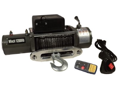 Лебедка ELECTRIC Winch EW 12000 (12В) с синтетическим тросом