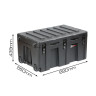 Кейс транспортировочный OUTZONE модель Z162 Внешний размер 890*550*439мм, IP54, с колесами