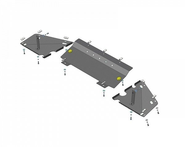 Защита радиатора Toyota Hilux 2006-2011 Toyota Hilux 2011- V=2,5TD (сталь 2 мм)