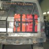 Крепление для канистр и топора на 5ую дверь Pajero II