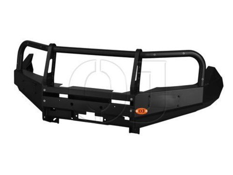 Передний силовой бампер OJ серии Трофи на Nissan Navara/Pathfinder III 2010-2015 с защитными дугами