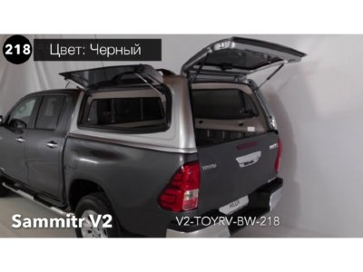 Кунг для Toyota Hilux REVO (2015+) V2 распашные боковые стекла