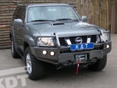 Силовой передний бампер с кенгурином KDT для Nissan Pantrol