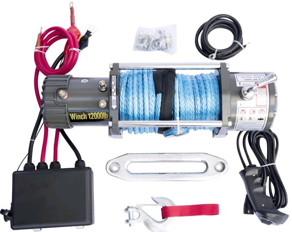 Лебедка с синтетическим тросом Electric Winch Бизон 12000HDS IP68, 12 вольт