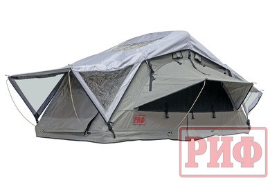 Палатка на крышу автомобиля РИФ Soft RT01-120x120 усиленная, тент серый