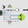 Комплект проводов IronMan с кнопкой и реле для подключения двух светодиодных фар