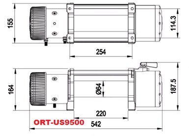 Лебедка для внедорожника X-Winch US-9500 (12 вольт)