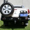 Бампер Kaymar 4WD задний для Mitsubishi L200 2005-2015 с фонарями и фаркопом