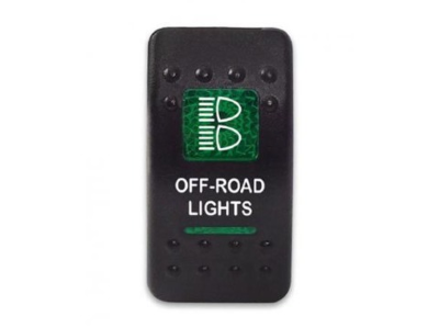 Клавиша Off-Road Lights 12-24В с зеленой подсветкой