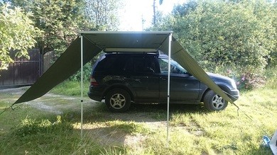 Тент-маркиза 5-ST Awning 1500x2600 с боковыми консолями на крышу авто