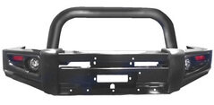 Силовой бампер передний стальной для Toyota Land Cruiser 80 92-97, черная центральная дуга